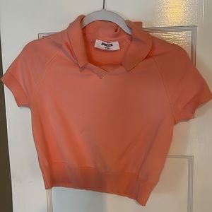 Cropped polo sweater